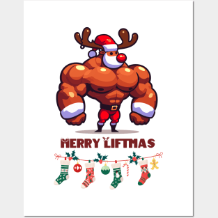 Christmas Reindeer - Merry Liftmas Posters and Art